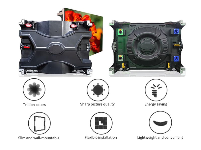 Indoor LED display with die-cast aluminum cabinet and durable design
