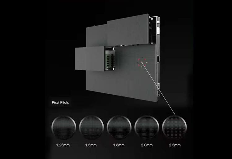 Full front maintenance indoor LED display serviced with vacuum tools