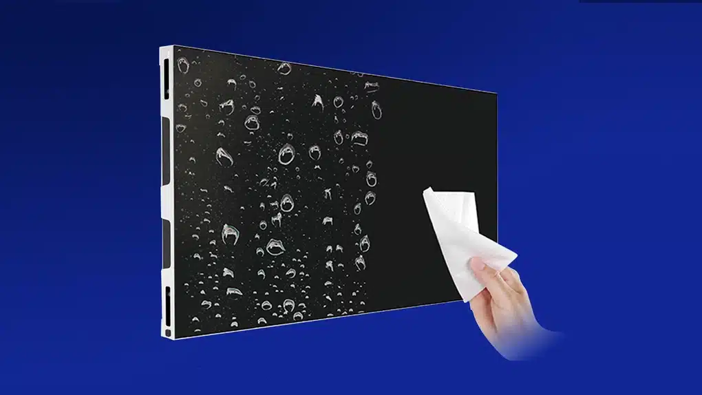 Easy-to-clean MIP LED display screen surface