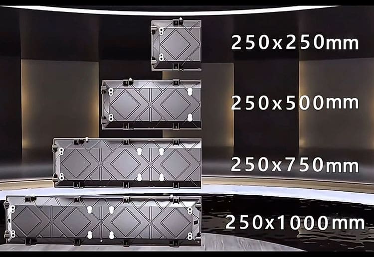 Indoor LED video wall flexible cabinet sizes and module