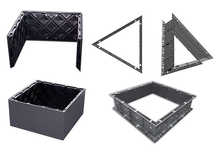 Creative shaped indoor LED video wall in triangle and square