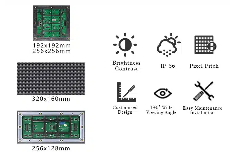 OF-FX outdoor LED display interchangeable module design