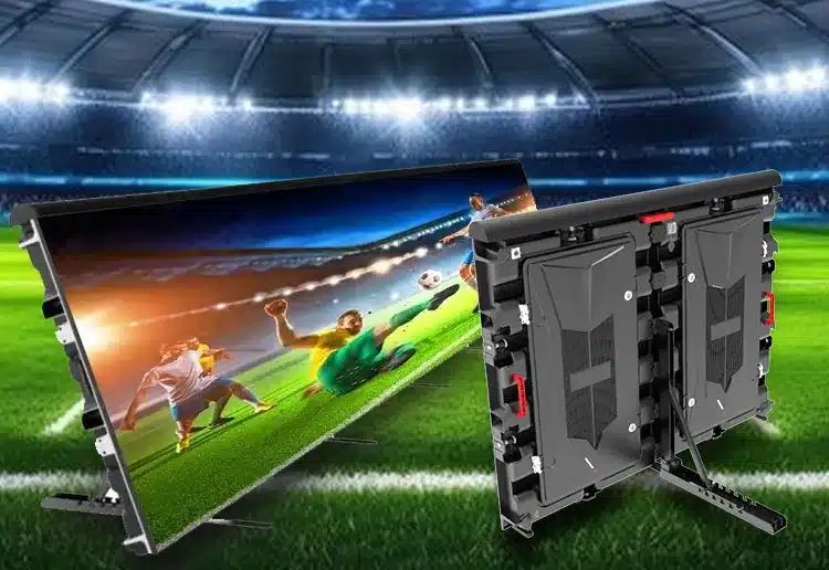 OES-MX stadium LED display installed around a sports field perimeter