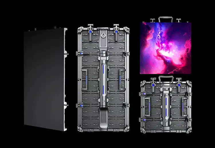 Interchangeable LED modules on event LED rental screens