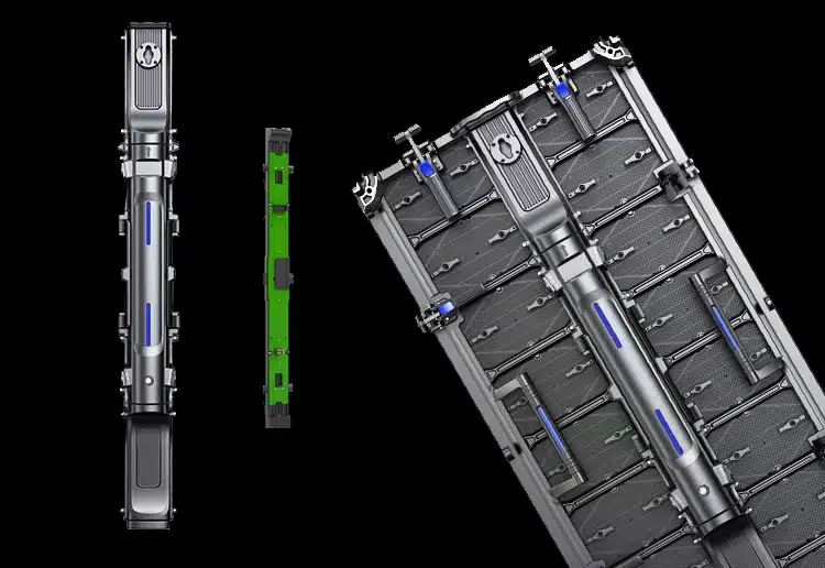 Fast-building large event LED rental screens with lightweight panels