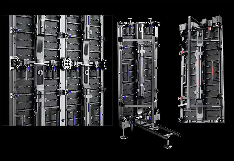 Lightweight air-truss support for stage LED screen setup