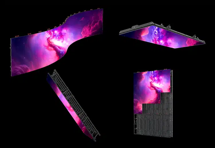Curved and flat event LED rental screens for wall and ceiling designs