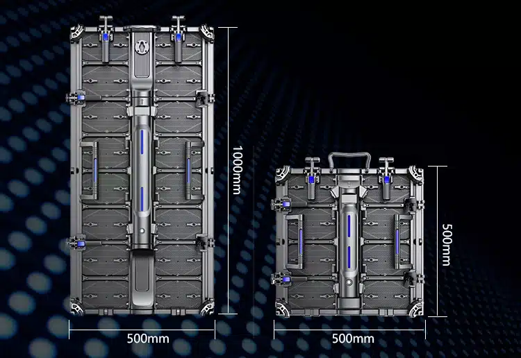 Lightweight rental LED panel with 500x500mm die-cast aluminum cabinet