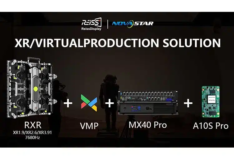 LED processor and media server driving the LED wall for an XR stage setup
