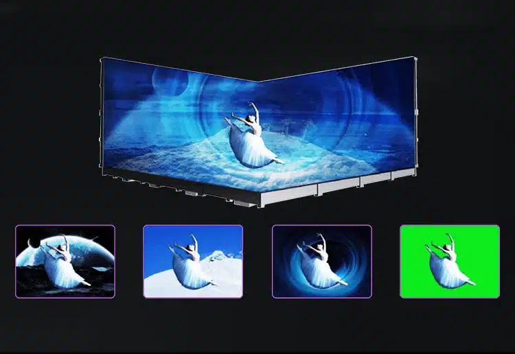 Frame multiplexing on XR LED wall outputting multiple camera feeds simultaneously