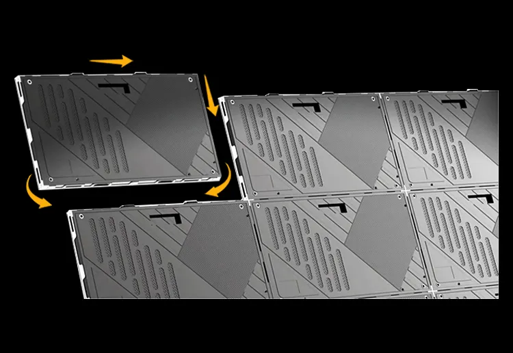Seamless splicing LED display with CNC die-cast aluminum cabinet