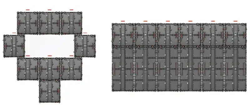 Seamless splicing die-cast aluminum stage LED screen